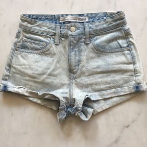 High Rise Denim Shorts